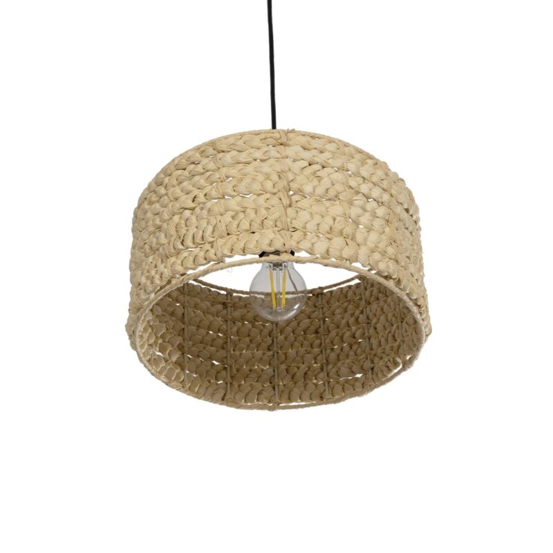 GLOBOSTAR® POMEGRANDE 204-0161 Boho Κρεμαστό Φωτιστικό Οροφής με Ντουί 1 x E27 AC 220-240V IP20 – Μπεζ – Μ32 x Π32 x Υ19cm