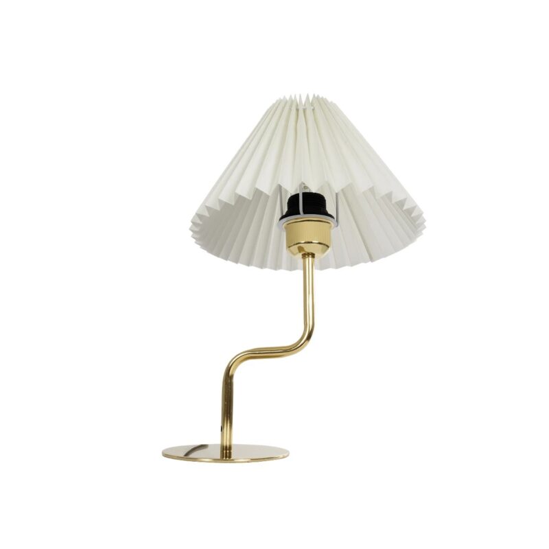 GLOBOSTAR® LIVL 204-0169 Μοντέρνο Επιτραπέζιο Φωτιστικό Πορτατίφ με Ντουί 1 x E27 AC 220-240V IP20 – Χρυσό & Μπεζ – Μ22 x Π22 x Υ34cm