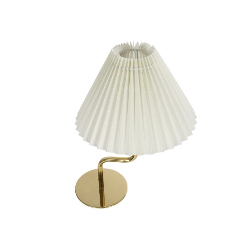 GLOBOSTAR® LIVL 204-0169 Μοντέρνο Επιτραπέζιο Φωτιστικό Πορτατίφ με Ντουί 1 x E27 AC 220-240V IP20 – Χρυσό & Μπεζ – Μ22 x Π22 x Υ34cm