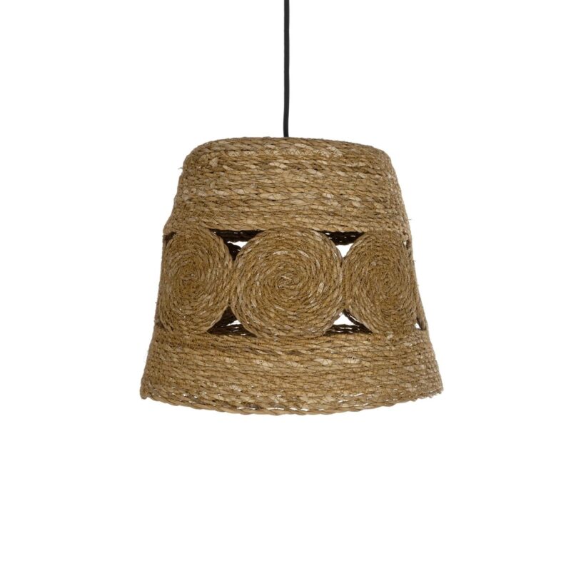 GLOBOSTAR® PANIER 204-0170 Boho Κρεμαστό Φωτιστικό Οροφής με Ντουί 1 x E27 AC 220-240V IP20 – Μπεζ – Μ32 x Π32 x Υ30cm