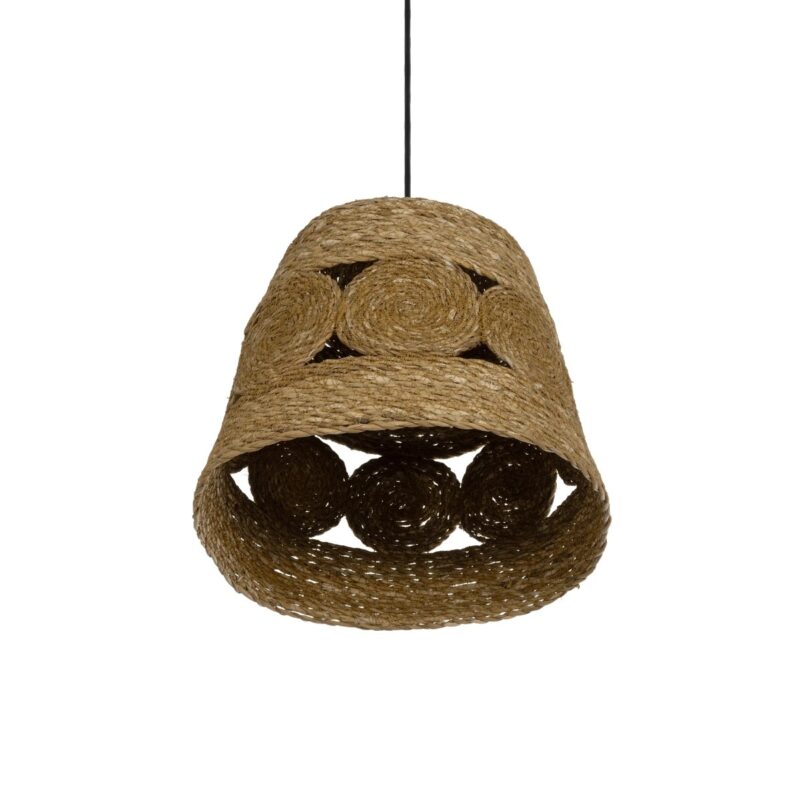 GLOBOSTAR® PANIER 204-0170 Boho Κρεμαστό Φωτιστικό Οροφής με Ντουί 1 x E27 AC 220-240V IP20 – Μπεζ – Μ32 x Π32 x Υ30cm
