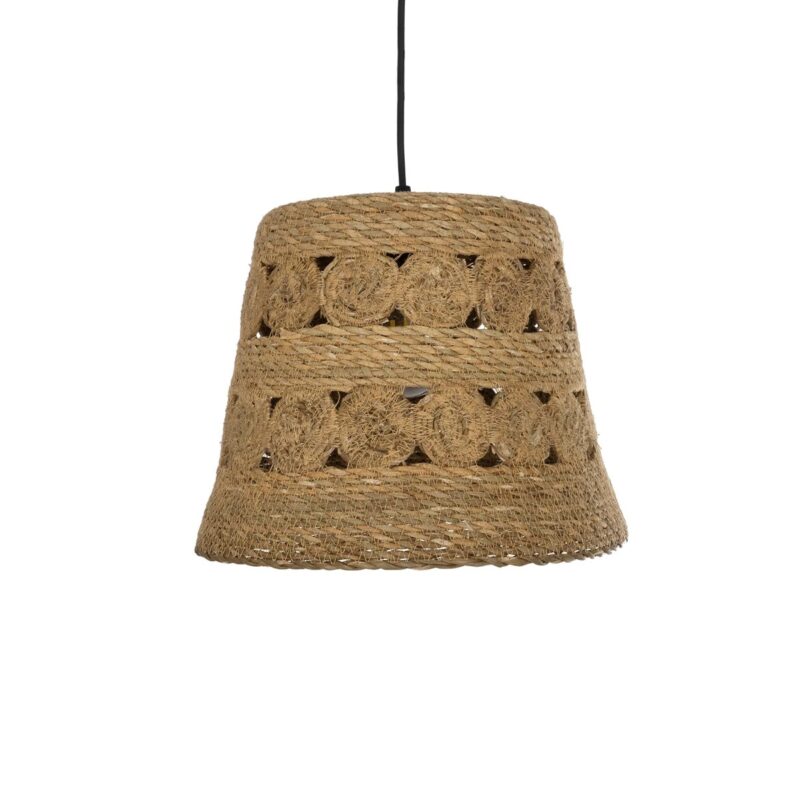 GLOBOSTAR® PANIER 204-0171 Boho Κρεμαστό Φωτιστικό Οροφής με Ντουί 1 x E27 AC 220-240V IP20 – Μπεζ – Μ32 x Π32 x Υ30cm