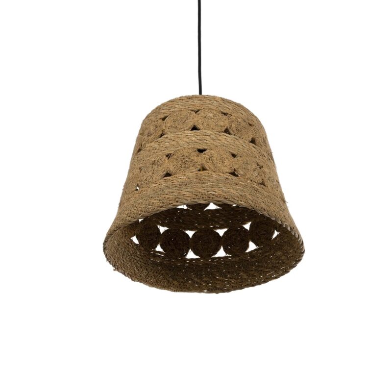 GLOBOSTAR® PANIER 204-0171 Boho Κρεμαστό Φωτιστικό Οροφής με Ντουί 1 x E27 AC 220-240V IP20 – Μπεζ – Μ32 x Π32 x Υ30cm