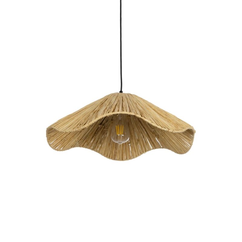 GLOBOSTAR® PAJERO 204-0177 Boho Κρεμαστό Φωτιστικό Οροφής Μονόφωτο 1 x E27 AC 220-240V IP20 Μπεζ – Μ50 x Π50 x Υ20cm