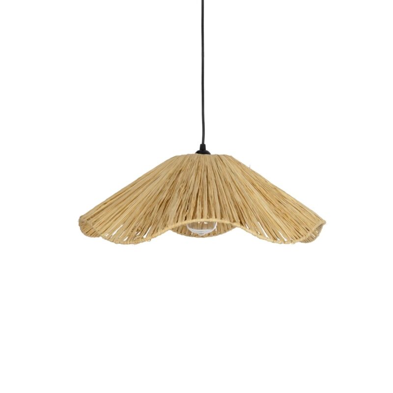GLOBOSTAR® PAJERO 204-0177 Boho Κρεμαστό Φωτιστικό Οροφής Μονόφωτο 1 x E27 AC 220-240V IP20 Μπεζ – Μ50 x Π50 x Υ20cm