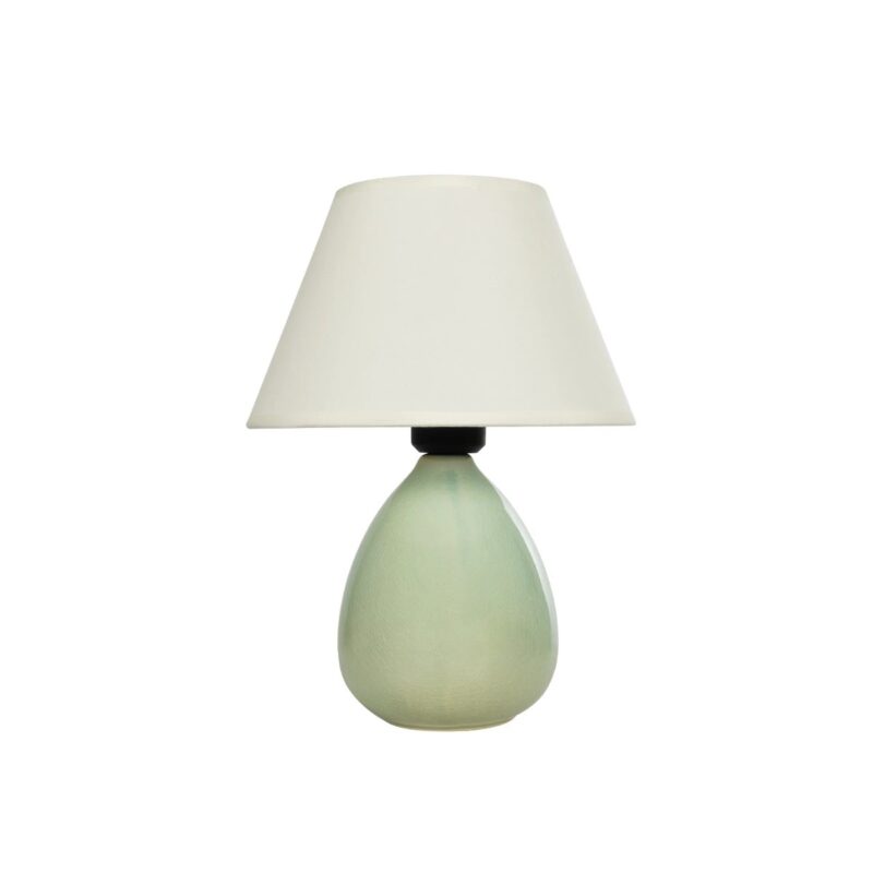 GLOBOSTAR® CESTA 204-0182 Μοντέρνο Επιτραπέζιο Φωτιστικό Πορτατίφ με Ντουί 1 x E27 AC 220-240V IP20 – Λαδί & Μπεζ – Μ22 x Π22 x Υ30cm