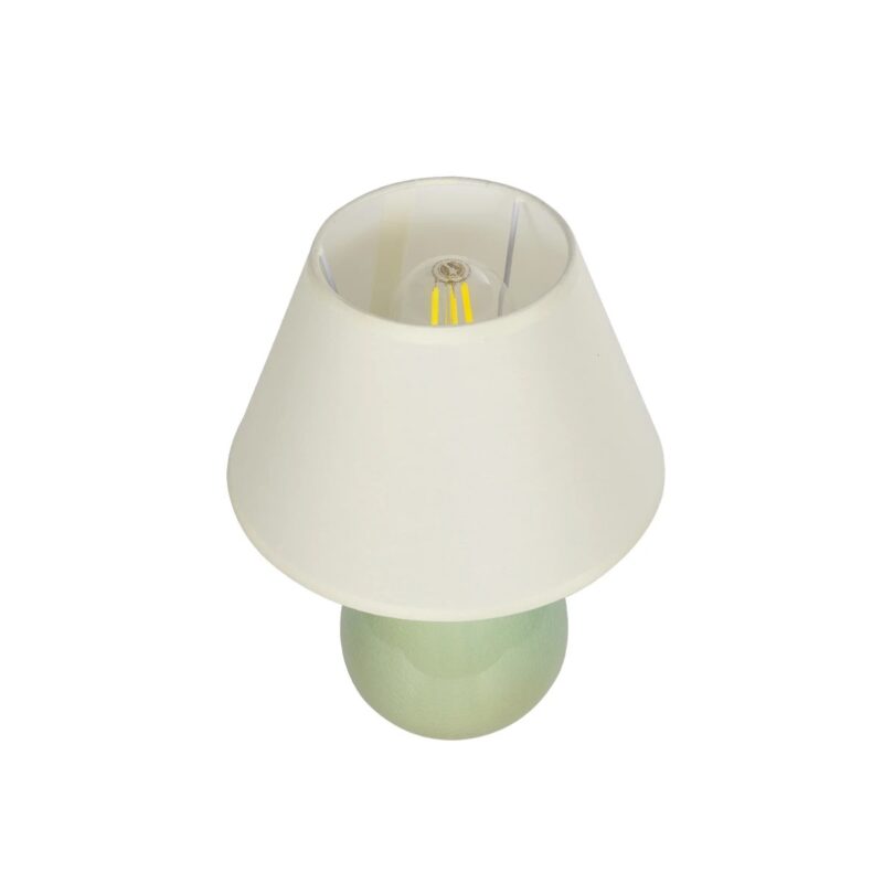 GLOBOSTAR® CESTA 204-0182 Μοντέρνο Επιτραπέζιο Φωτιστικό Πορτατίφ με Ντουί 1 x E27 AC 220-240V IP20 – Λαδί & Μπεζ – Μ22 x Π22 x Υ30cm