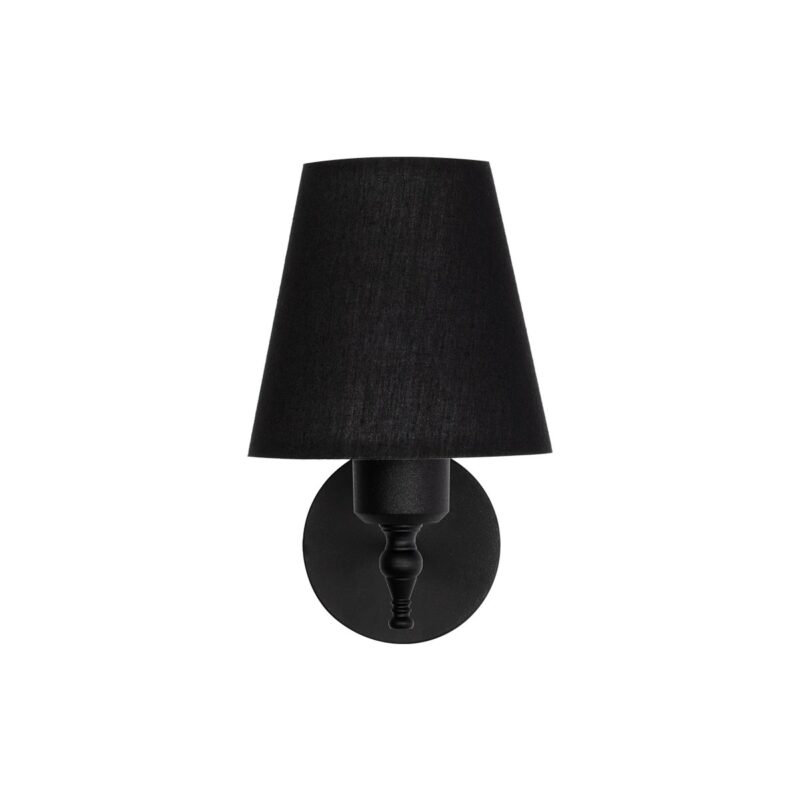 GLOBOSTAR® ELEGANTE 204-0185 Μοντέρνο Φωτιστικό Τοίχου – Απλίκα με Ντουί 1 x E27 AC 220-240V IP20 – Μαύρο – Μ14 x Π22 x Υ24cm