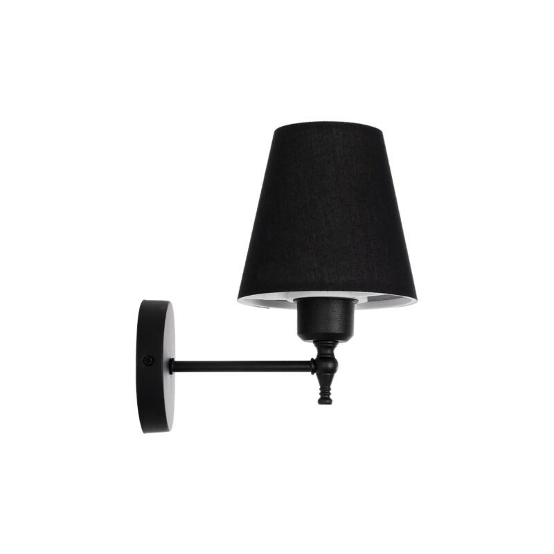 GLOBOSTAR® ELEGANTE 204-0185 Μοντέρνο Φωτιστικό Τοίχου – Απλίκα με Ντουί 1 x E27 AC 220-240V IP20 – Μαύρο – Μ14 x Π22 x Υ24cm