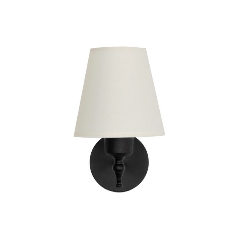 GLOBOSTAR® ELEGANTE 204-0186 Μοντέρνο Φωτιστικό Τοίχου – Απλίκα με Ντουί 1 x E27 AC 220-240V IP20 – Μαύρο & Μπεζ – Μ14 x Π22 x Υ24cm