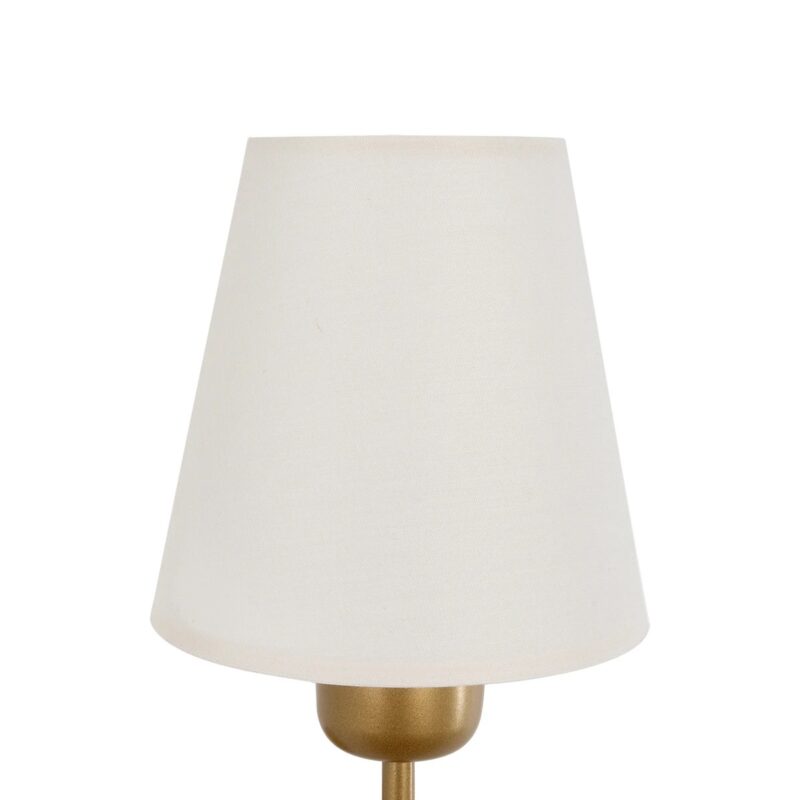GLOBOSTAR® LING 204-0189 Μοντέρνο Φωτιστικό Τοίχου – Απλίκα με Ντουί 1 x E27 AC 220-240V IP20 – Χρυσό & Μπεζ – Μ14 x Π21 x Υ54cm