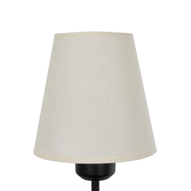 GLOBOSTAR® LING 204-0190 Μοντέρνο Φωτιστικό Τοίχου – Απλίκα με Ντουί 1 x E27 AC 220-240V IP20 – Μαύρο & Μπεζ – Μ14 x Π21 x Υ54cm