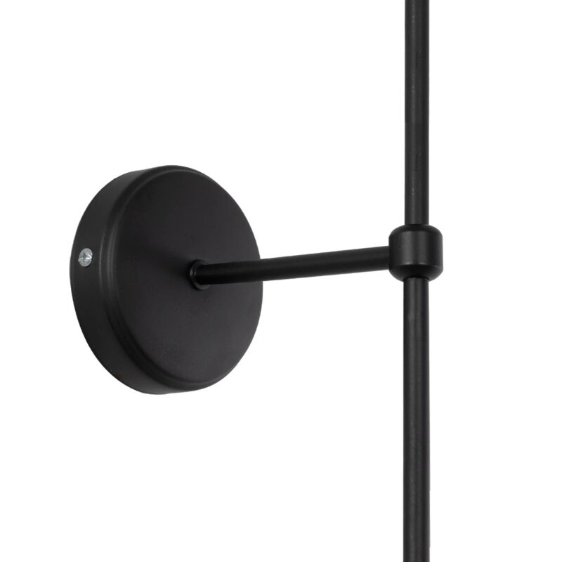 GLOBOSTAR® LING 204-0190 Μοντέρνο Φωτιστικό Τοίχου – Απλίκα με Ντουί 1 x E27 AC 220-240V IP20 – Μαύρο & Μπεζ – Μ14 x Π21 x Υ54cm
