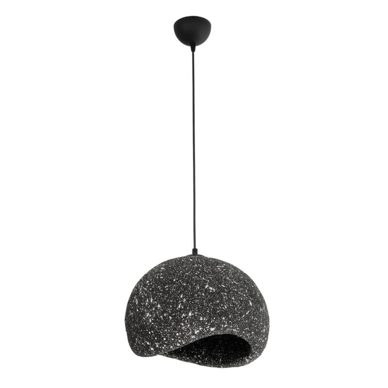 GLOBOSTAR® STONE 204-0194 Μοντέρνο Κρεμαστό Φωτιστικό Οροφής με Ντουί 1 x E27 AC 220-240V IP20 – Μαύρο – Μ35 x Π31 x Υ26cm