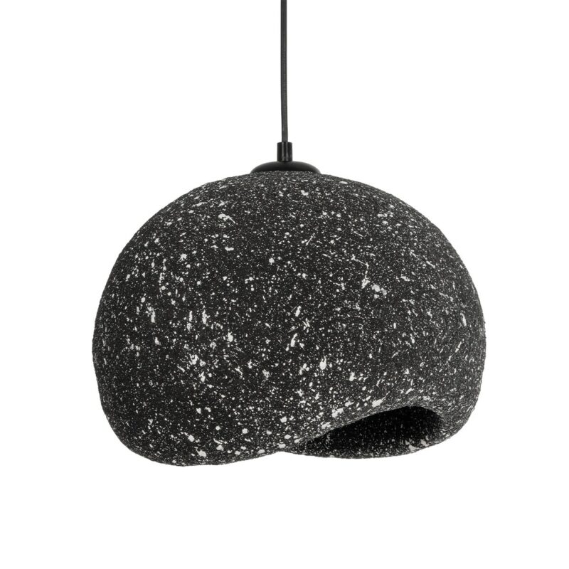 GLOBOSTAR® STONE 204-0194 Μοντέρνο Κρεμαστό Φωτιστικό Οροφής με Ντουί 1 x E27 AC 220-240V IP20 – Μαύρο – Μ35 x Π31 x Υ26cm