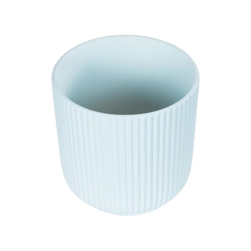 GloboStar® Artificial Garden SEMINYAK 20519 Διακοσμητική Κεραμική Γλάστρα Λευκή Π17 x M17 x Υ17