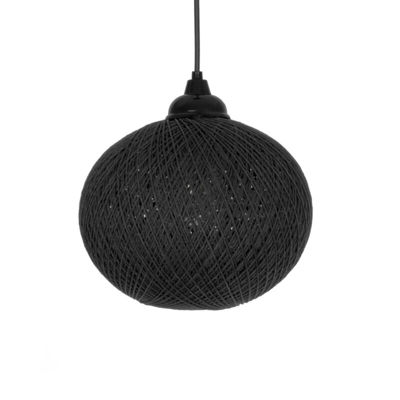GLOBOSTAR® SOLEI 205-0006 Boho Κρεμαστό Φωτιστικό Οροφής με Ντουί 1 x E27 AC 220-240V IP20 – Μαύρο – M20 x Π20 x Υ25cm