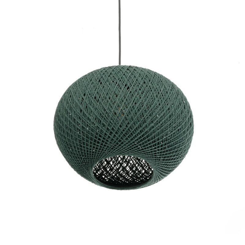 GLOBOSTAR® SOLEI 205-0014 Boho Κρεμαστό Φωτιστικό Οροφής με Ντουί 1 x E27 AC 220-240V IP20 – Πράσινο – M30 x Π30 x Υ26cm