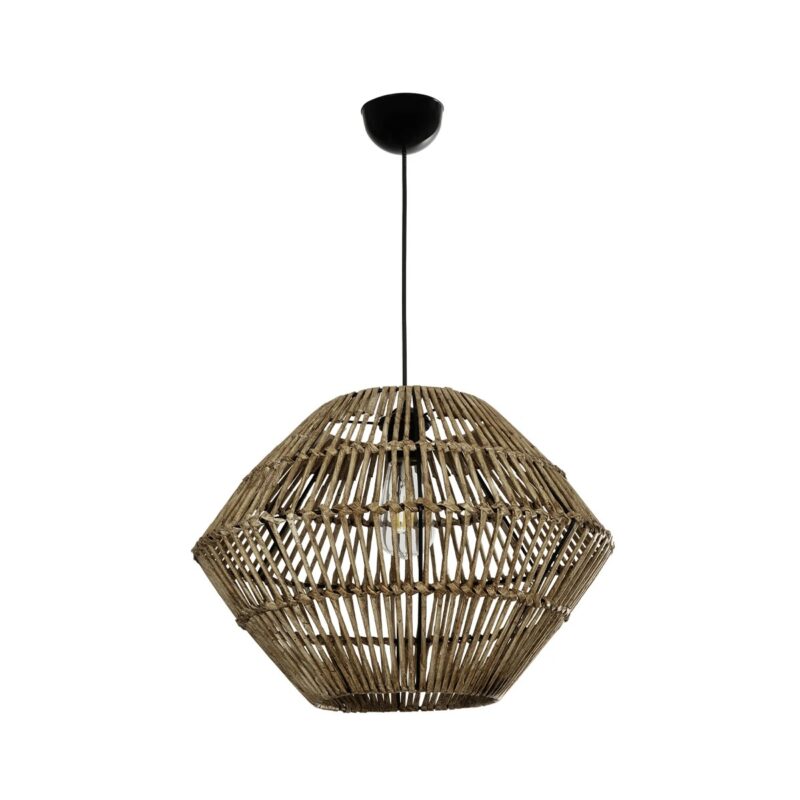 GLOBOSTAR® ARANCIA 205-0048 Boho Κρεμαστό Φωτιστικό Οροφής με Ντουί 1 x E27 AC 220-240V IP20 – Μπεζ – M46 x Π46 x Υ35cm