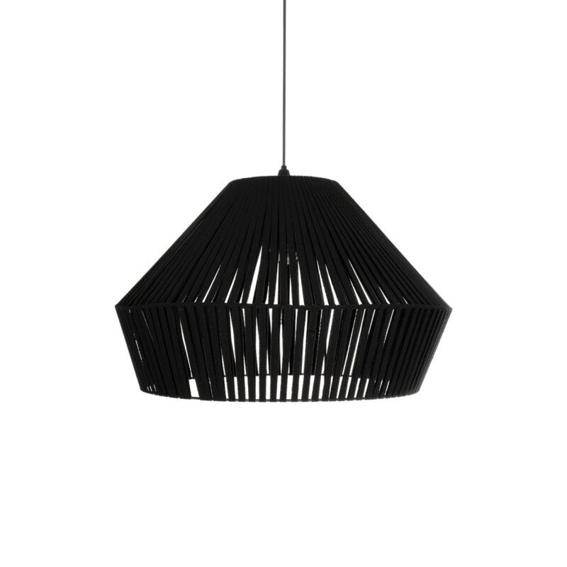 GLOBOSTAR® NUI 205-0062 Boho Κρεμαστό Φωτιστικό Οροφής με Ντουί 1 x E27 AC 220-240V IP20 – Μαύρο – M60 x Π60 x Υ41cm