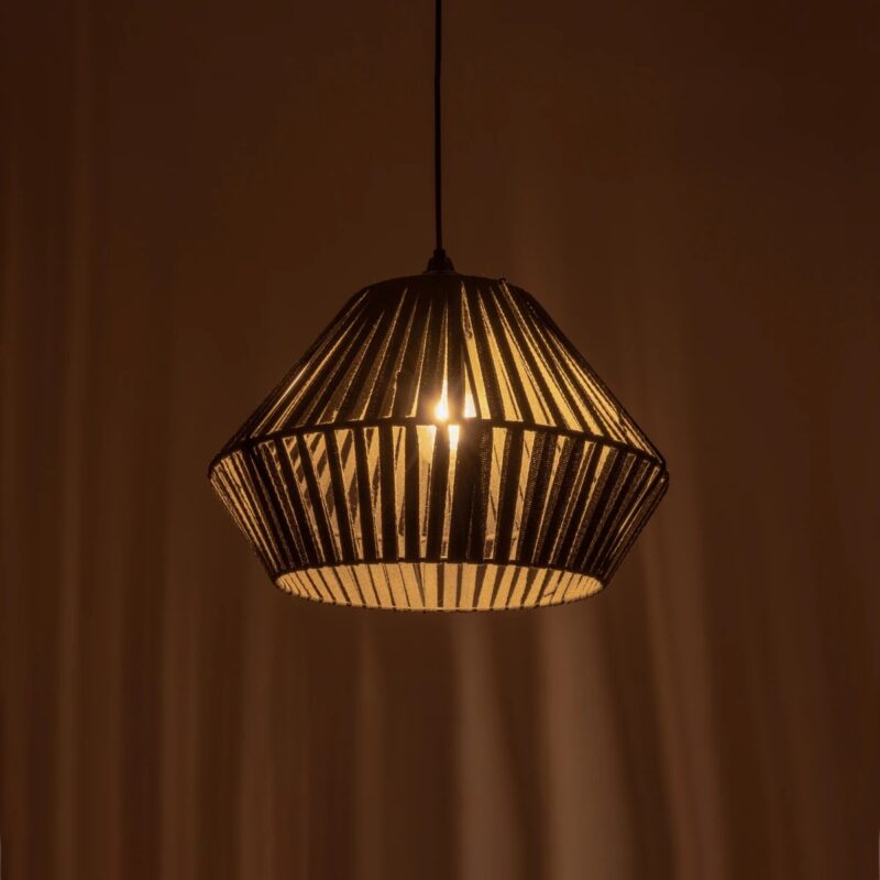 GLOBOSTAR® NUI 205-0069 Boho Κρεμαστό Φωτιστικό Οροφής με Ντουί 1 x E27 AC 220-240V IP20 – Πρασίνο – M36 x Π36 x Υ27cm