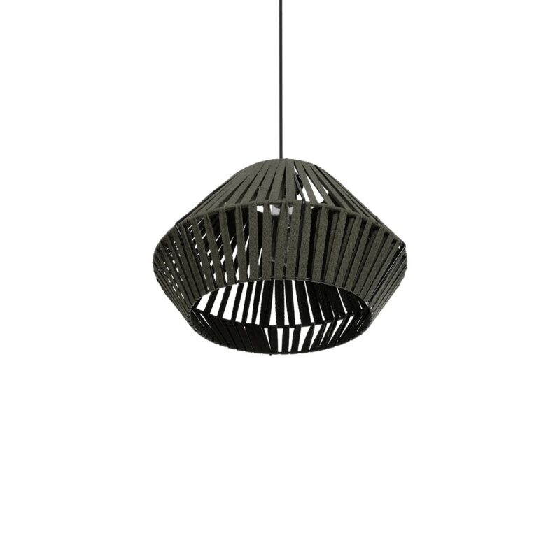 GLOBOSTAR® NUI 205-0069 Boho Κρεμαστό Φωτιστικό Οροφής με Ντουί 1 x E27 AC 220-240V IP20 – Πρασίνο – M36 x Π36 x Υ27cm