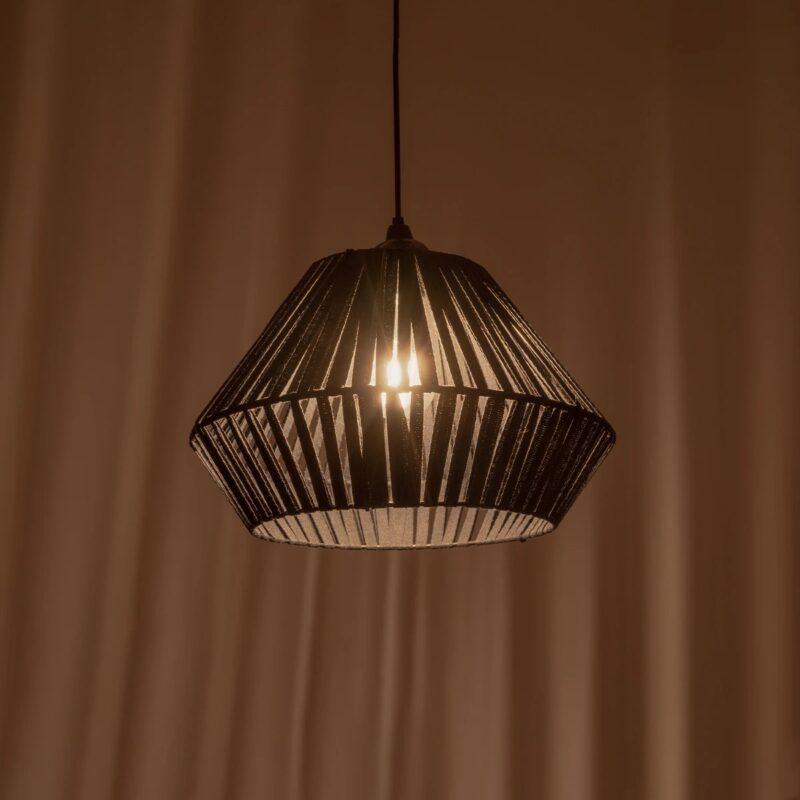 GLOBOSTAR® NUI 205-0071 Boho Κρεμαστό Φωτιστικό Οροφής με Ντουί 1 x E27 AC 220-240V IP20 – Μπλε – M36 x Π36 x Υ27cm