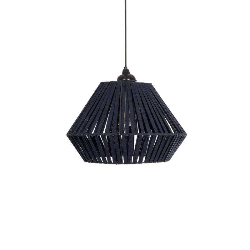 GLOBOSTAR® NUI 205-0071 Boho Κρεμαστό Φωτιστικό Οροφής με Ντουί 1 x E27 AC 220-240V IP20 – Μπλε – M36 x Π36 x Υ27cm