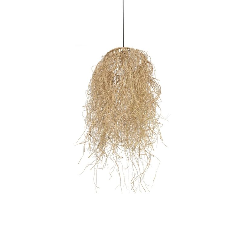 GLOBOSTAR® PIOVERE 205-0078 Boho Κρεμαστό Φωτιστικό Οροφής με Ντουί 1 x E27 AC 220-240V IP20 – Μπεζ – M35 x Π35 x Υ70cm
