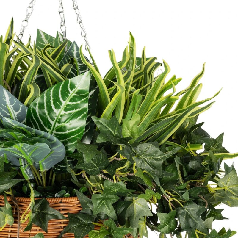 GloboStar® Artificial Garden VARIOUS HANGING PLANT 20623 Τεχνητό Κρεμαστό Διακοσμητικό Φυτό Φτέρης Π60 x Μ60 x Y70cm