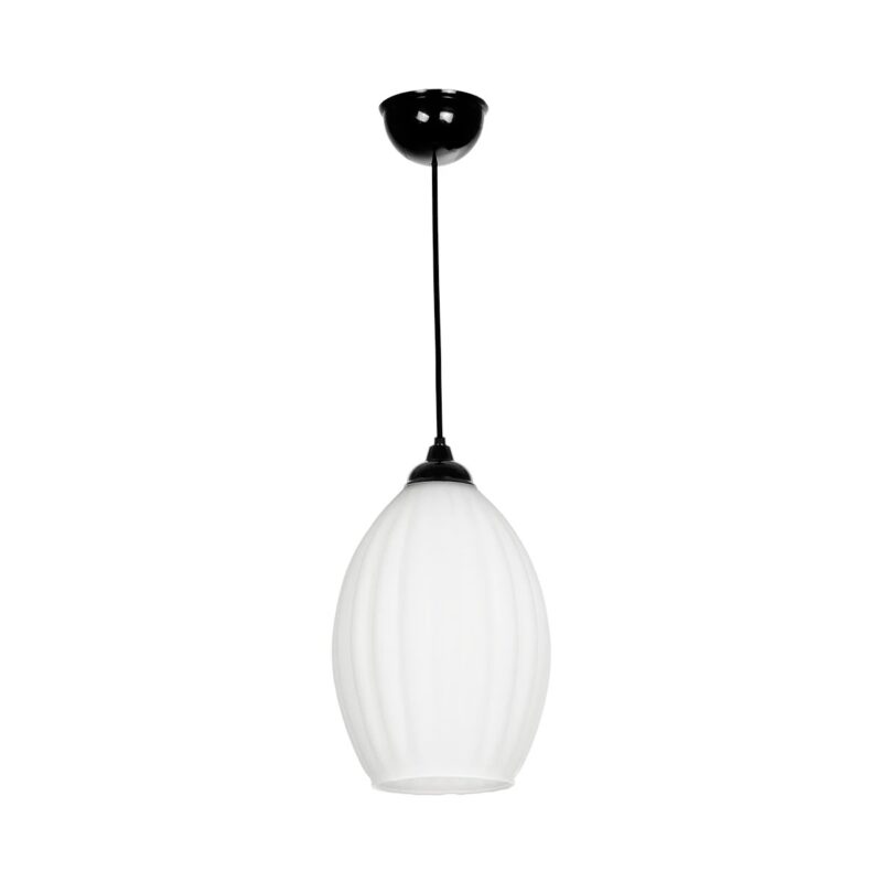 GLOBOSTAR® GURIA 206-0008 Μοντέρνο Κρεμαστό Φωτιστικό Οροφής με Ντουί 1 x E27 AC 220-240V IP20 – Λευκό – Μ19 x Π19 x Υ26cm