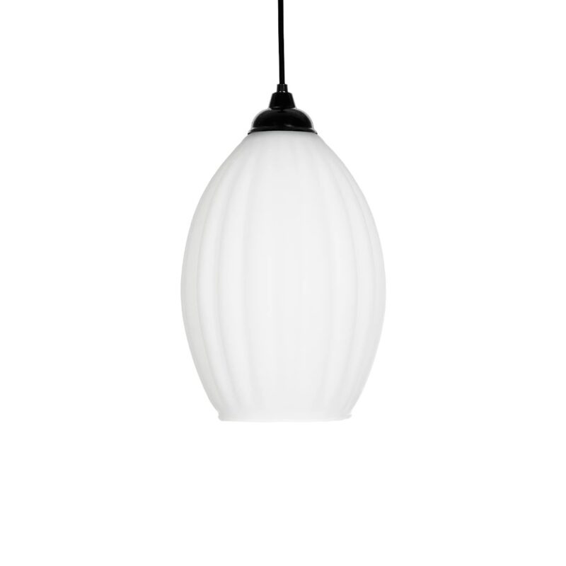 GLOBOSTAR® GURIA 206-0008 Μοντέρνο Κρεμαστό Φωτιστικό Οροφής με Ντουί 1 x E27 AC 220-240V IP20 – Λευκό – Μ19 x Π19 x Υ26cm