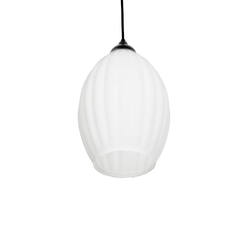 GLOBOSTAR® GURIA 206-0008 Μοντέρνο Κρεμαστό Φωτιστικό Οροφής με Ντουί 1 x E27 AC 220-240V IP20 – Λευκό – Μ19 x Π19 x Υ26cm