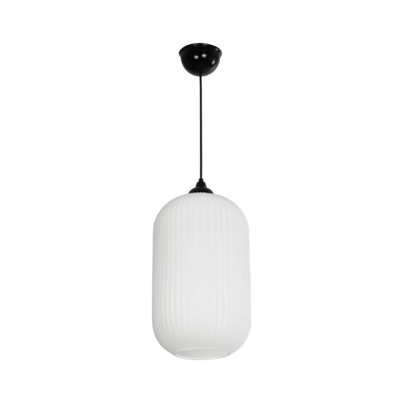 GLOBOSTAR® MELONI 206-0019 Μοντέρνο Κρεμαστό Φωτιστικό Οροφής με Ντουί 1 x E27 AC 220-240V IP20 – Λευκό – Μ20 x Π20 x Υ38cm