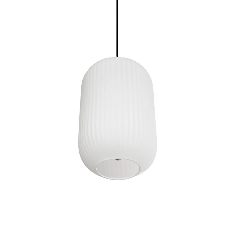 GLOBOSTAR® MELONI 206-0019 Μοντέρνο Κρεμαστό Φωτιστικό Οροφής με Ντουί 1 x E27 AC 220-240V IP20 – Λευκό – Μ20 x Π20 x Υ38cm