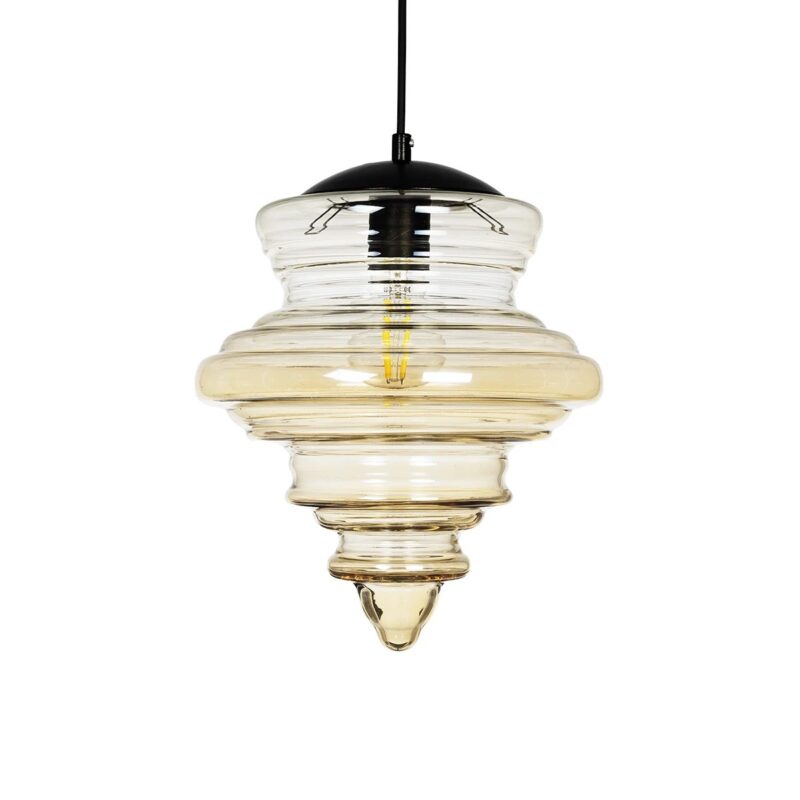 GLOBOSTAR® CORTE 206-0029 Μοντέρνο Κρεμαστό Φωτιστικό Οροφής με Ντουί 1 x E27 AC 220-240V IP20 – Mελί – Μ25 x Π25 x Υ30cm