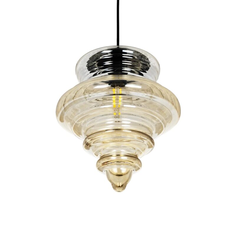 GLOBOSTAR® CORTE 206-0029 Μοντέρνο Κρεμαστό Φωτιστικό Οροφής με Ντουί 1 x E27 AC 220-240V IP20 – Mελί – Μ25 x Π25 x Υ30cm