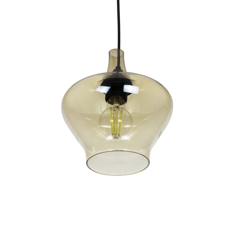 GLOBOSTAR® OVOCE 206-0033 Μοντέρνο Κρεμαστό Φωτιστικό Οροφής με Ντουί 1 x E27 AC 220-240V IP20 – Mελί – Μ20 x Π20 x Υ22cm