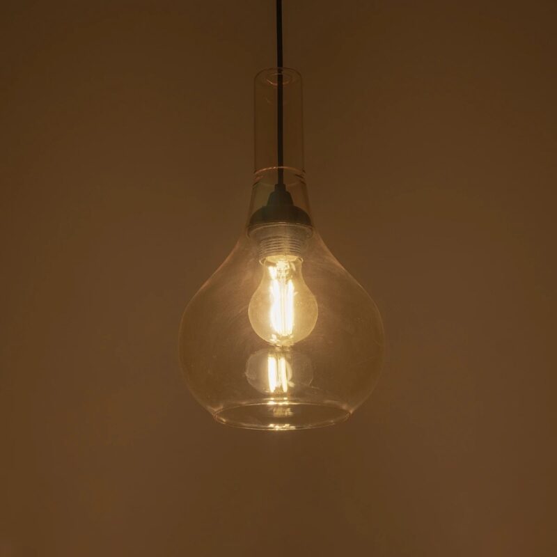 GLOBOSTAR® ΤΟΝΕ 206-0035 Μοντέρνο Κρεμαστό Φωτιστικό Οροφής με Ντουί 1 x E27 AC 220-240V IP20 – Mελί – Μ20 x Π20 x Υ36cm