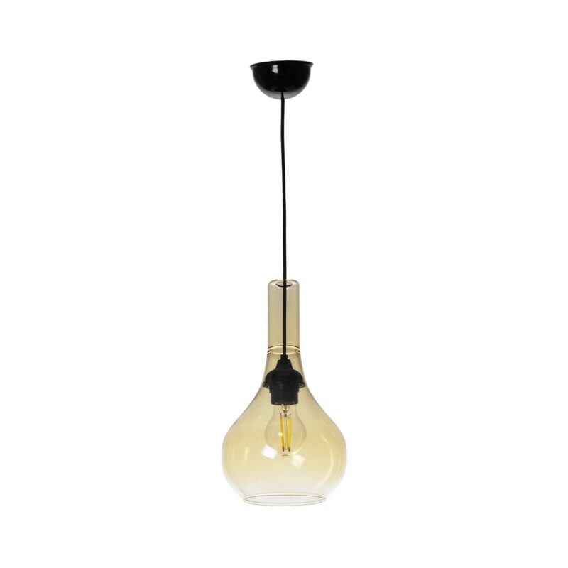 GLOBOSTAR® ΤΟΝΕ 206-0035 Μοντέρνο Κρεμαστό Φωτιστικό Οροφής με Ντουί 1 x E27 AC 220-240V IP20 – Mελί – Μ20 x Π20 x Υ36cm
