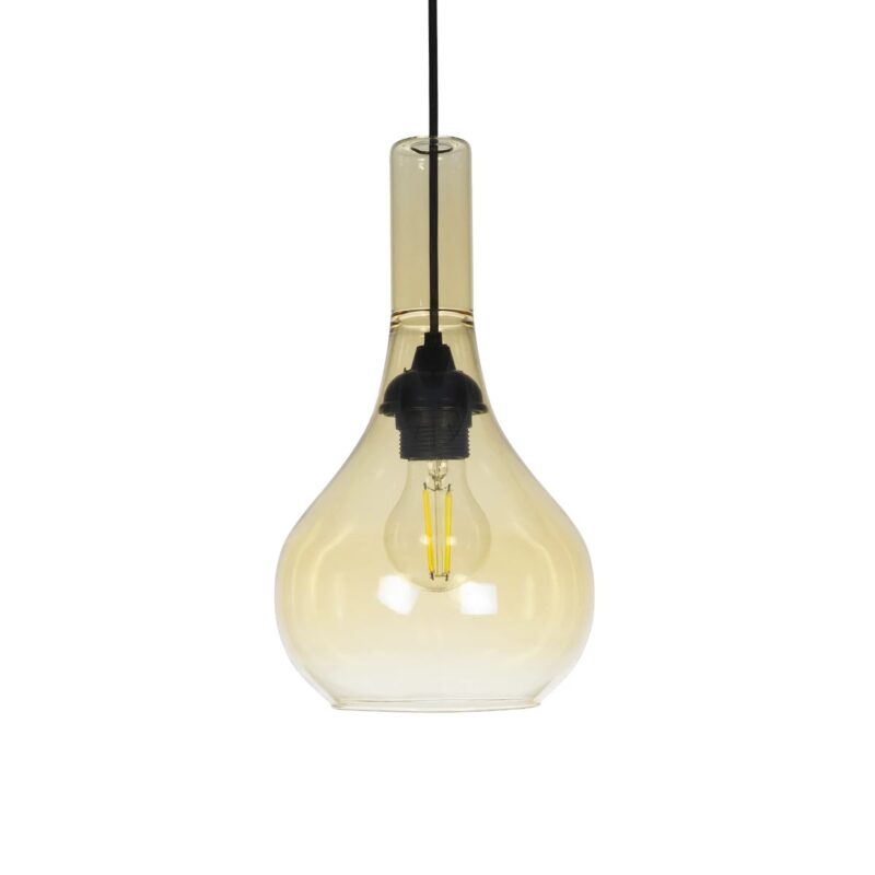 GLOBOSTAR® ΤΟΝΕ 206-0035 Μοντέρνο Κρεμαστό Φωτιστικό Οροφής με Ντουί 1 x E27 AC 220-240V IP20 – Mελί – Μ20 x Π20 x Υ36cm