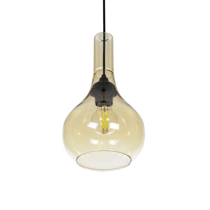GLOBOSTAR® ΤΟΝΕ 206-0035 Μοντέρνο Κρεμαστό Φωτιστικό Οροφής με Ντουί 1 x E27 AC 220-240V IP20 – Mελί – Μ20 x Π20 x Υ36cm