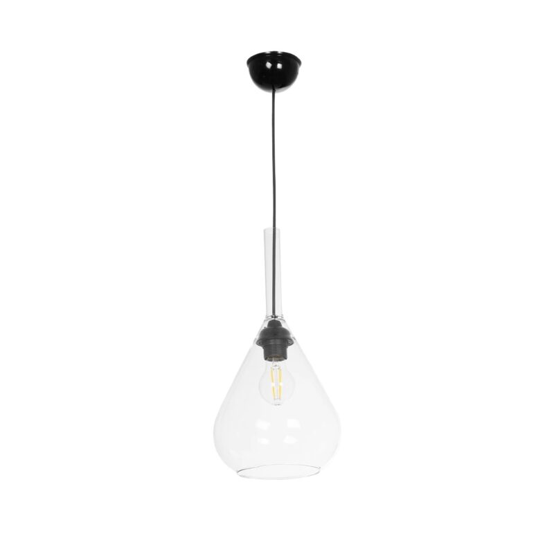 GLOBOSTAR® BALU 206-0043 Μοντέρνο Κρεμαστό Φωτιστικό Οροφής με Ντουί 1 x E27 AC 220-240V IP20 – Διάφανο – Μ20 x Π20 x Υ42cm