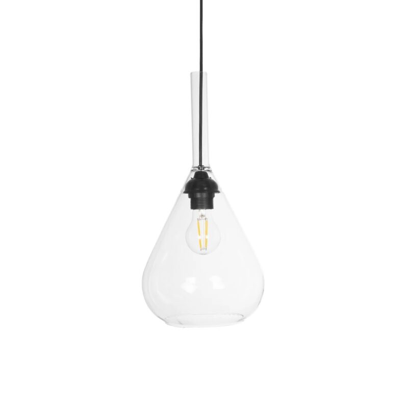 GLOBOSTAR® BALU 206-0043 Μοντέρνο Κρεμαστό Φωτιστικό Οροφής με Ντουί 1 x E27 AC 220-240V IP20 – Διάφανο – Μ20 x Π20 x Υ42cm