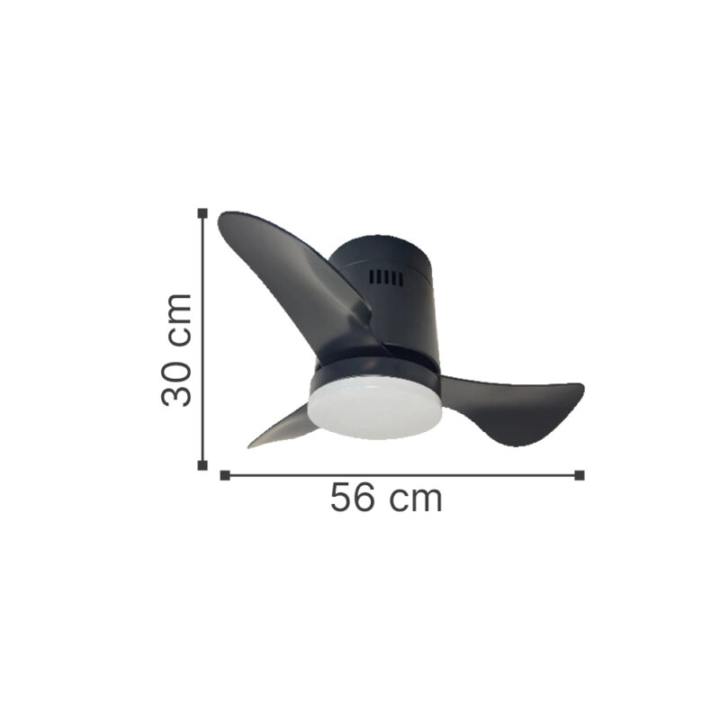 InLight Elsinore -15W 3CCT LED Fan Light in Black with Black Color (102000420)