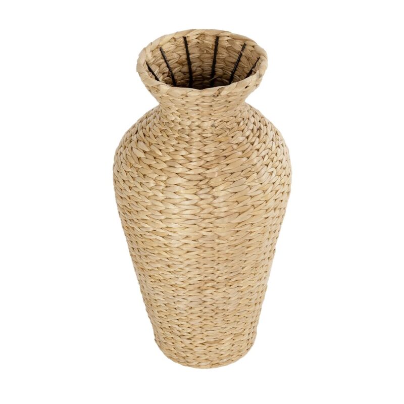 GloboStar® Artificial Garden HAVANA 21229 Διακοσμητικό Πλεκτό Καλάθι – Κασπώ Γλάστρα – Flower Pot Μπεζ Π29 x M29 x Υ57cm