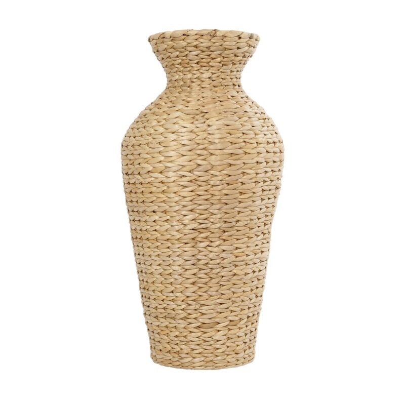 GloboStar® Artificial Garden HAVANA 21229 Διακοσμητικό Πλεκτό Καλάθι – Κασπώ Γλάστρα – Flower Pot Μπεζ Π29 x M29 x Υ57cm