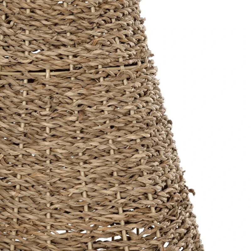 GloboStar® Artificial Garden CALIFORNIA 21239 Διακοσμητικό Πλεκτό Καλάθι – Κασπώ Γλάστρα – Flower Pot Μπεζ Μ20 x Π20 x Υ43cm