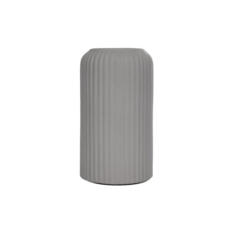 GloboStar® Artificial Garden LOVINA 21257 Διακοσμητικό Κεραμικό Βάζo Γκρι Π9 x Μ9 x Υ16 cm