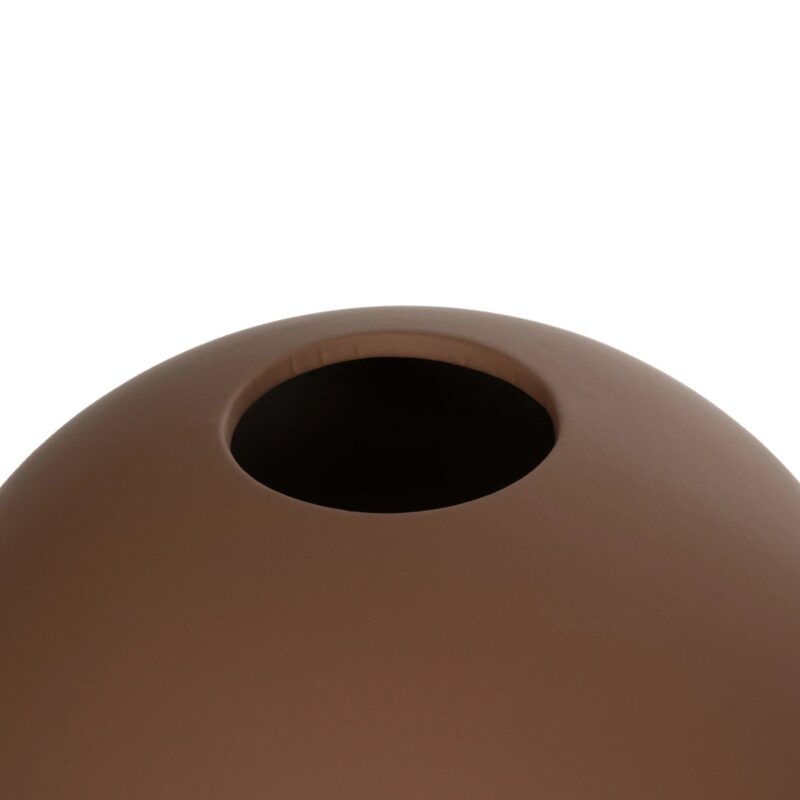 GloboStar® Artificial Garden SANUR 21261 Διακοσμητικό Κεραμικό Βάζo Καφέ Π22 x Μ22 x Υ20cm